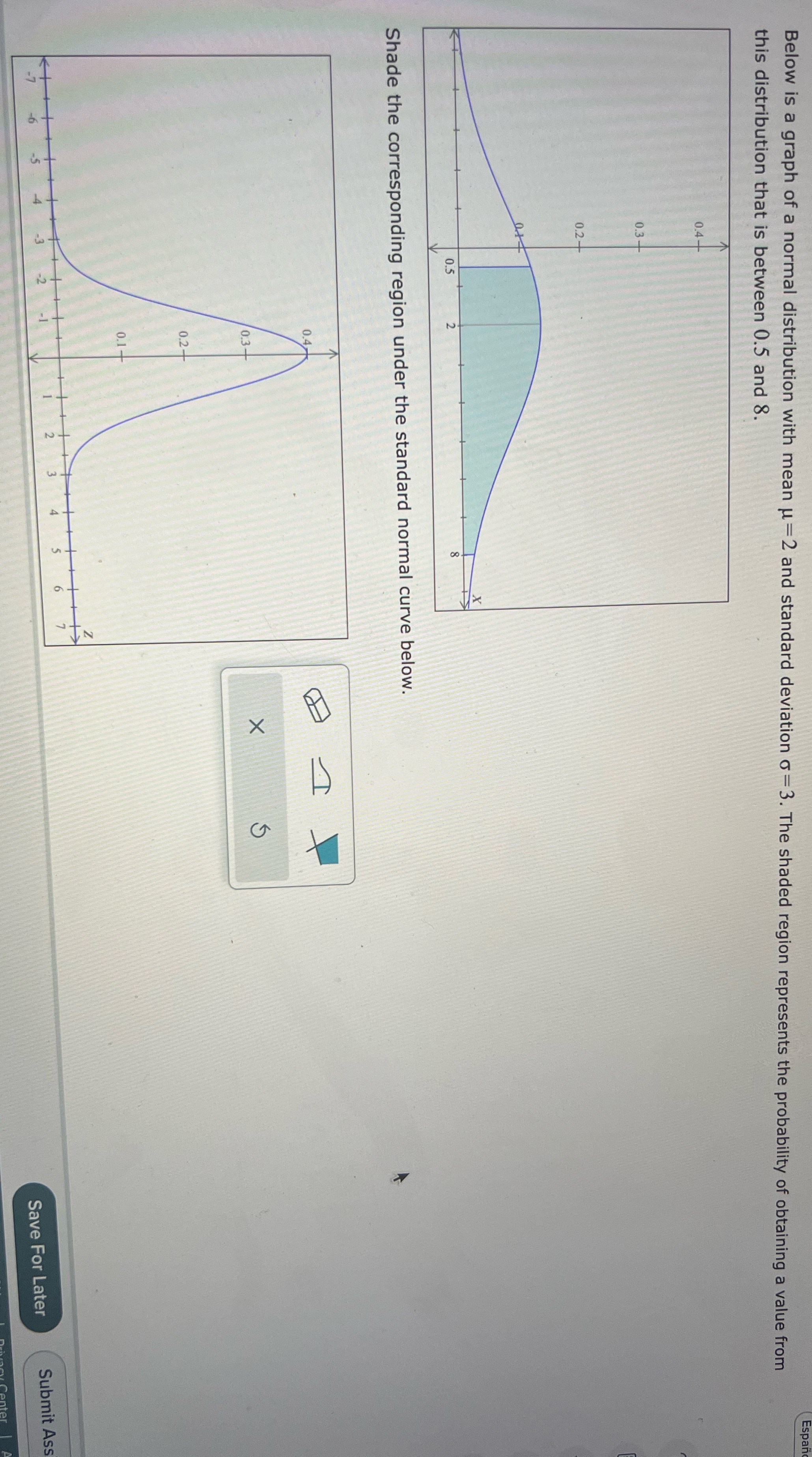 Please solve this distribution that is between 0.5 and 8. Below is