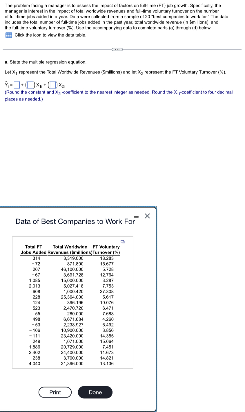 The problem facing a manager is to assess the impact of