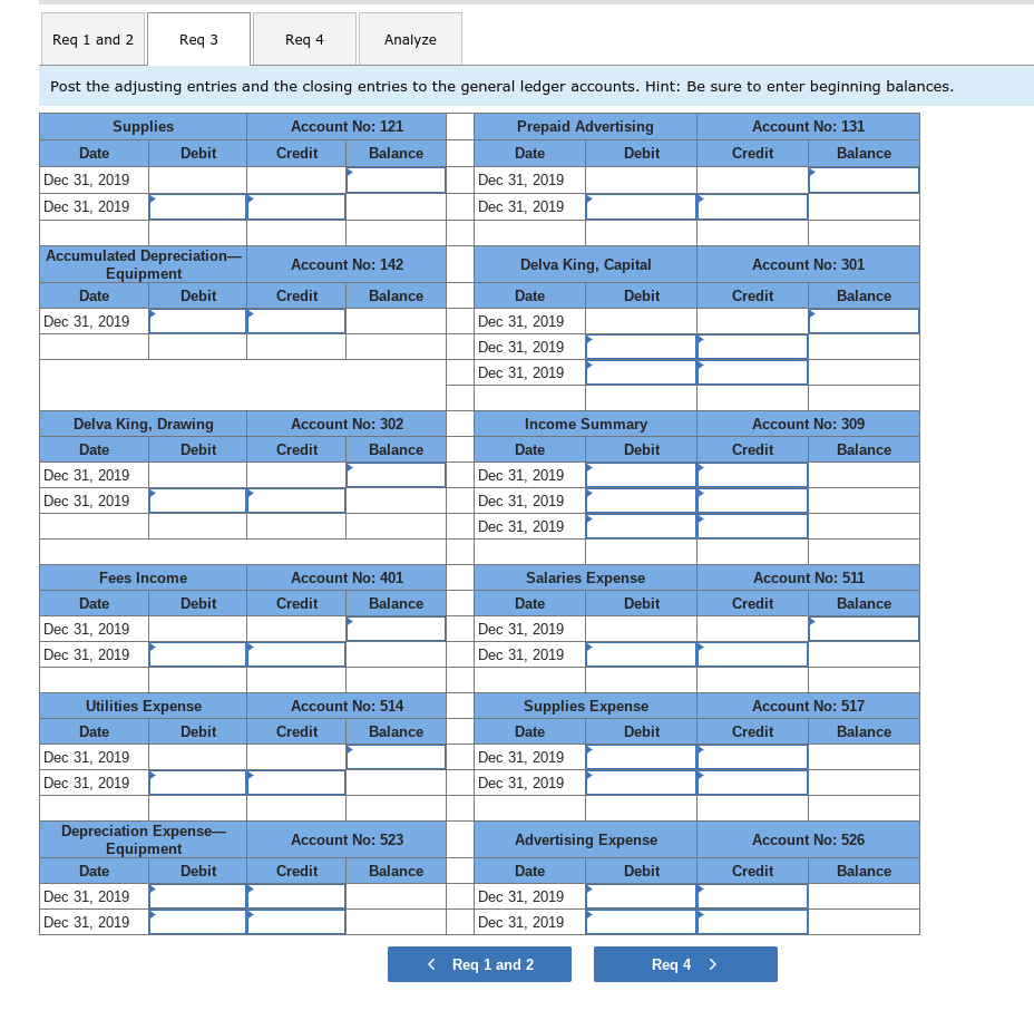 Worksheet I'Ilonth Ended December 31, 2819 . . Adjusted Trial Income Tr1al