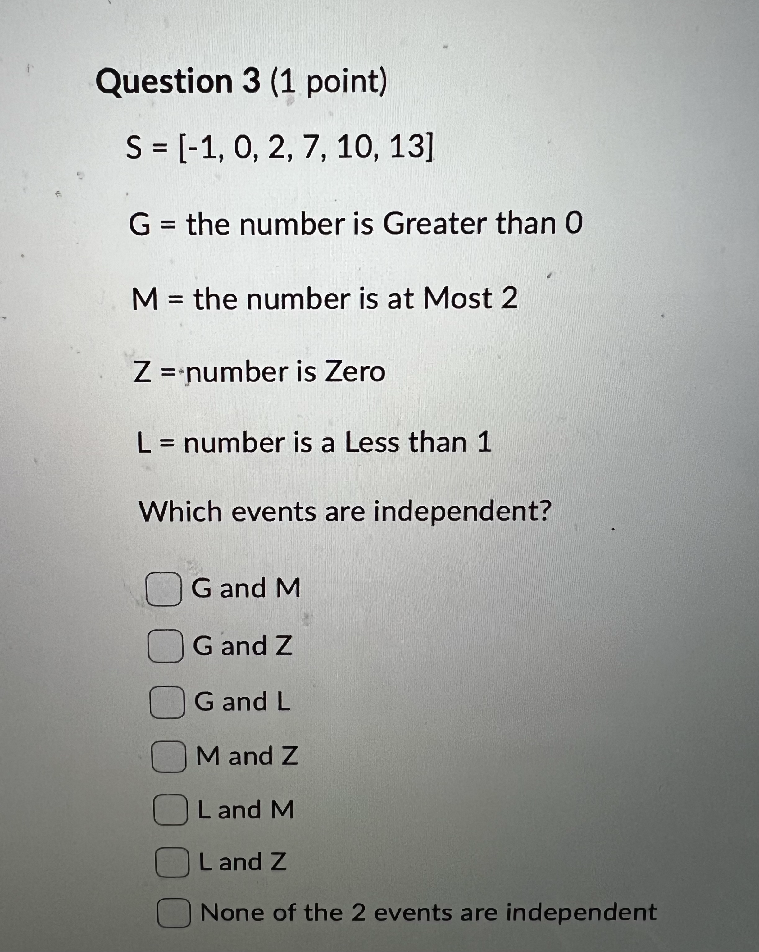 M G and Z G and L M and Z L and