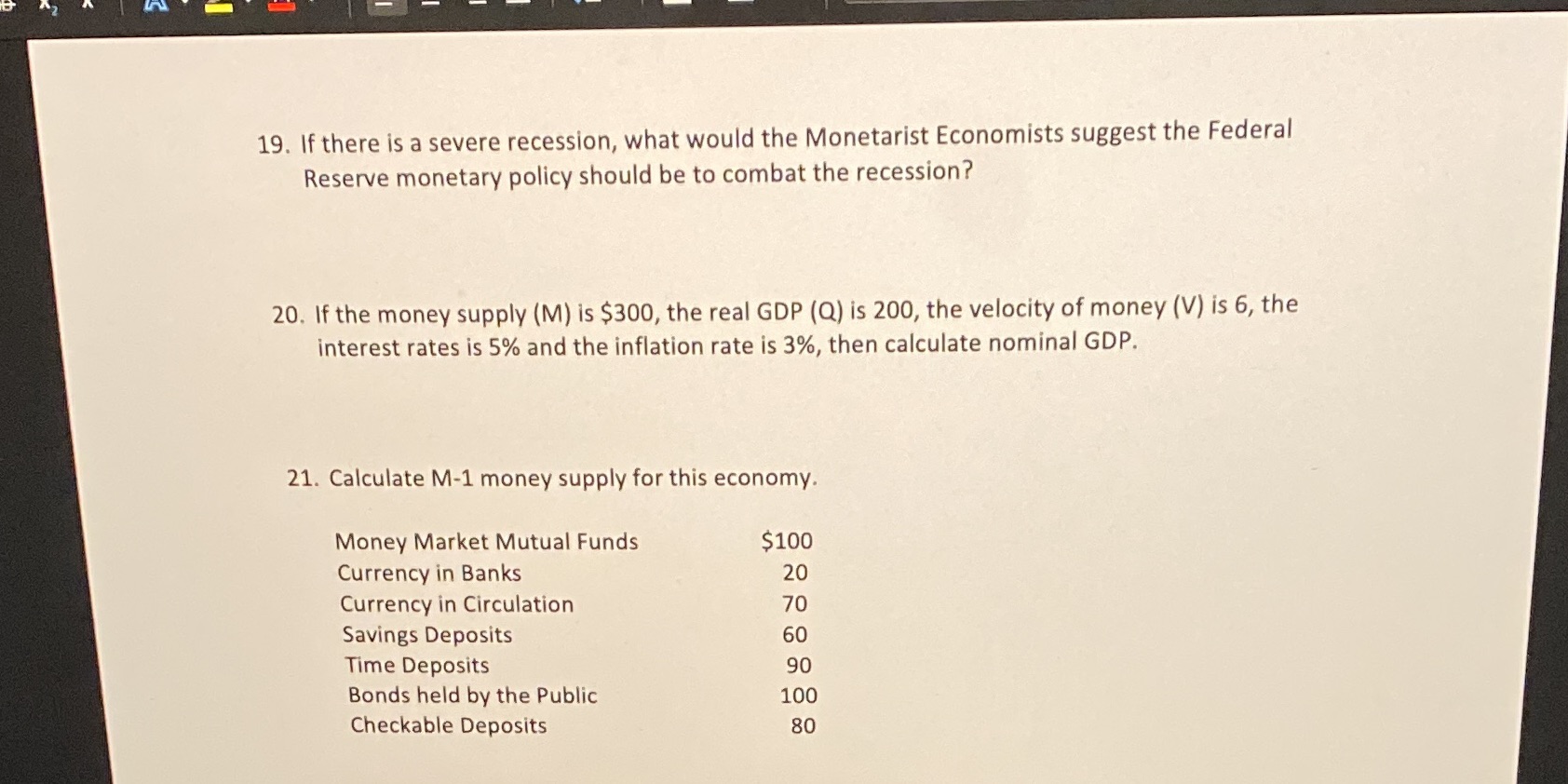 19-21 please help with these problems 19. If there is a severe