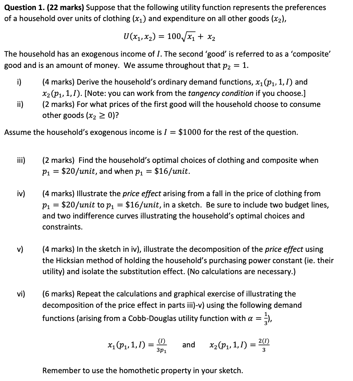 Hi please help in solving thank you for this Question 1. (22