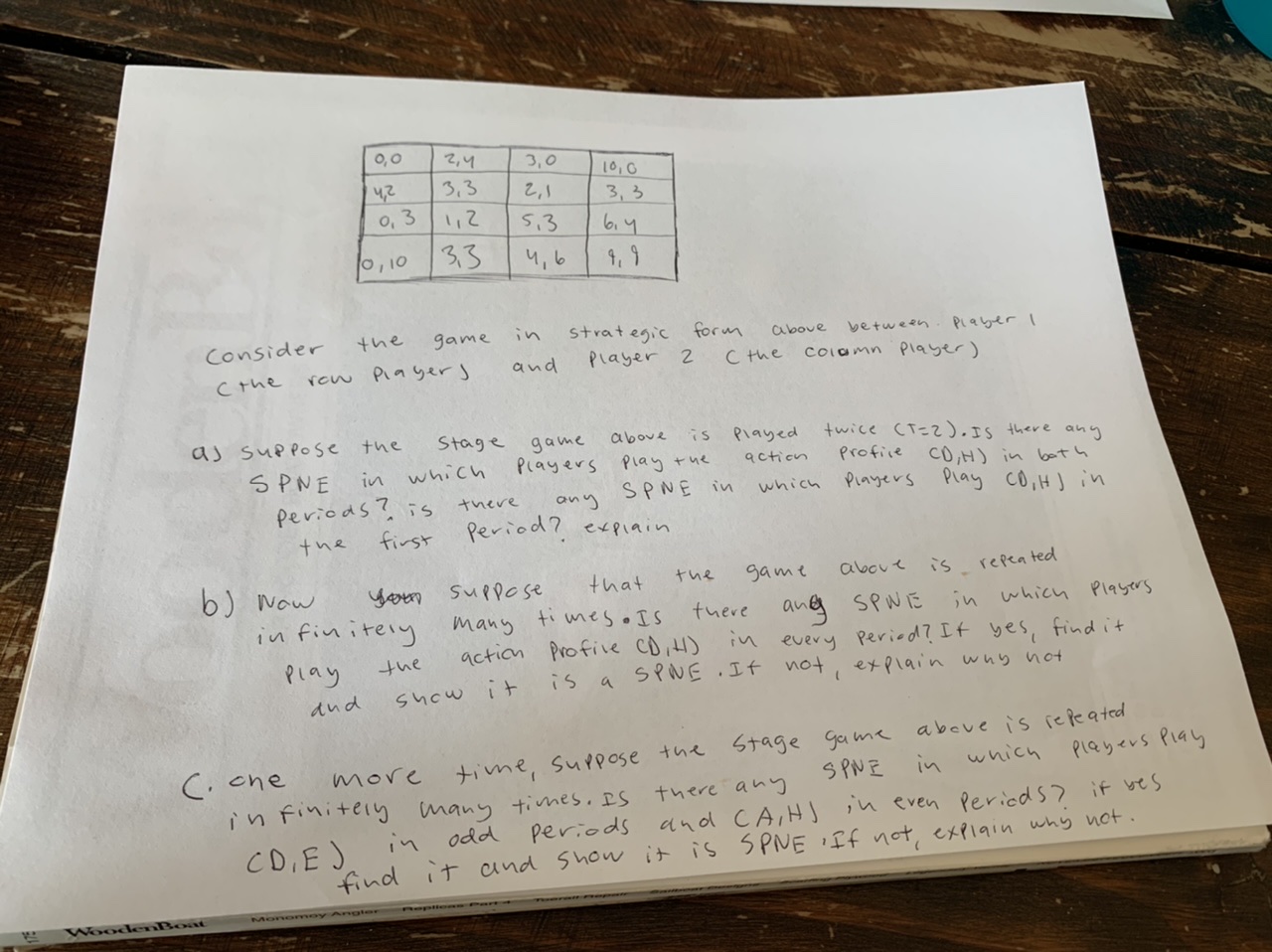 What is the answer to A,B, and C? O,C 2,4 3 1