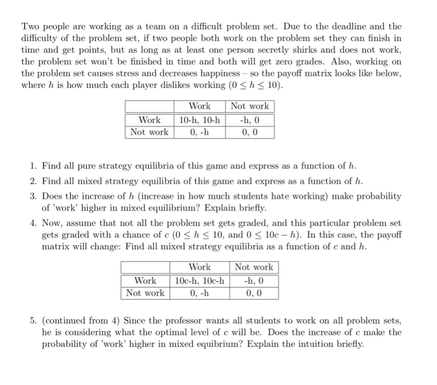 Please explain how to solve part 1 till 5 with explanation Two