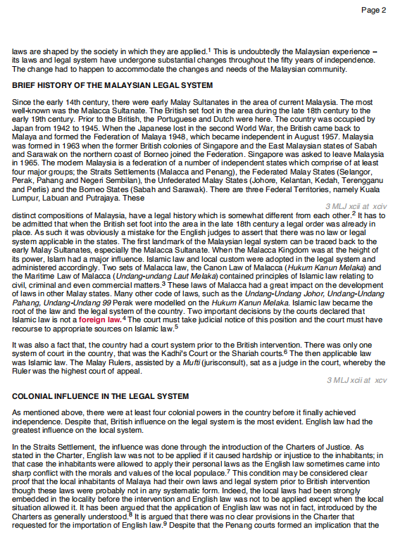 AND THE FUTURE [2009] 3 MLJ xcii Malayan Law Journal Articles 2009