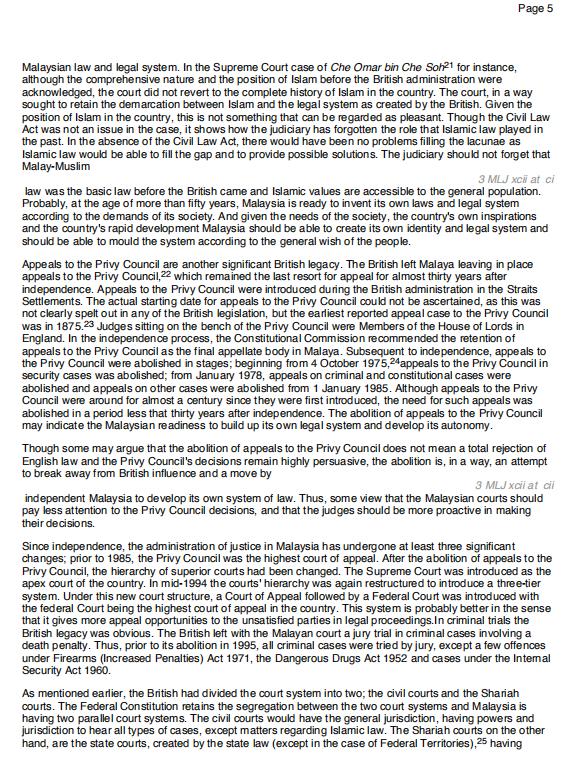 Malaysia [Some of the ideas in this article can be found in