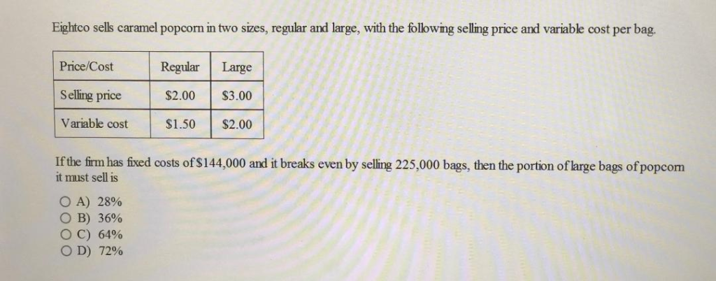 unit Shipping cost 3.10 per unit A customer of Fourco has offered