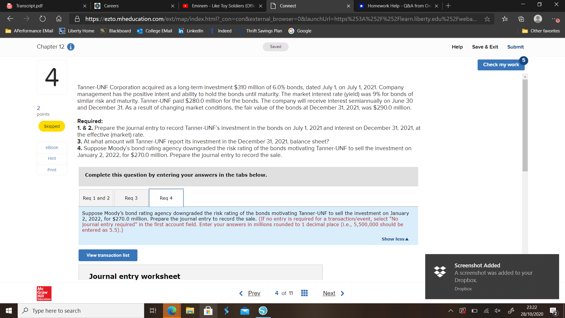 X - https://ezto.mheducation.com/ext/map/index.html?_con=con&external_browser=0&launchUrl=https%253A%252F%252Flearn.liberty.edu%252Fweba.. APerformance EMail Lu Liberty Home Bb Blackboard d College