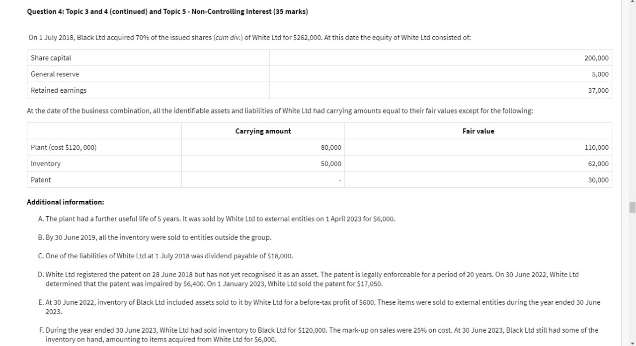 please answer with all steps Question 4: Topic 3 and 4 (continued)