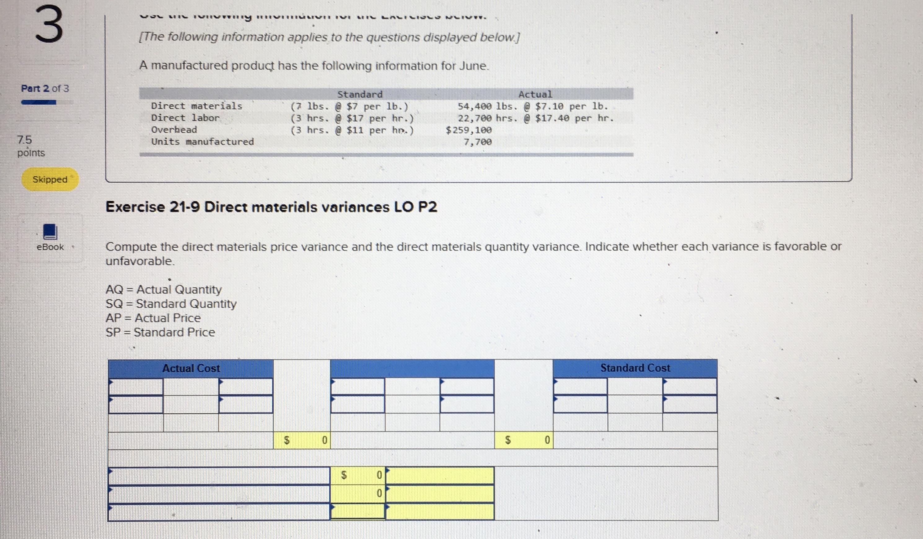 Tempo Company's fixed budget (based on sales of 18,000 units) for the