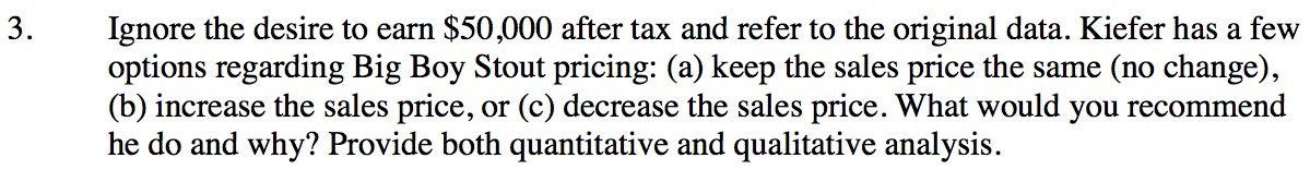 to the original data. Kiefer has a few options regarding Big Boy