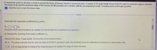 the regression coefficients by and by Construct a scatter plot. Choose the