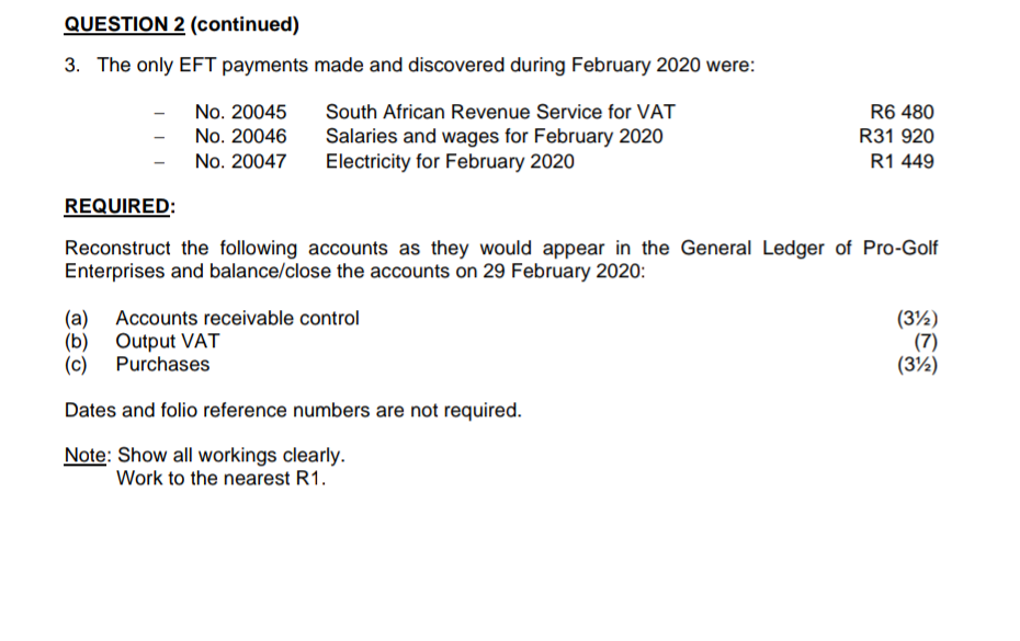 minutes) Assume a Value Added Tax (VAT) rate of 15%. Pro-Golf Enterprises