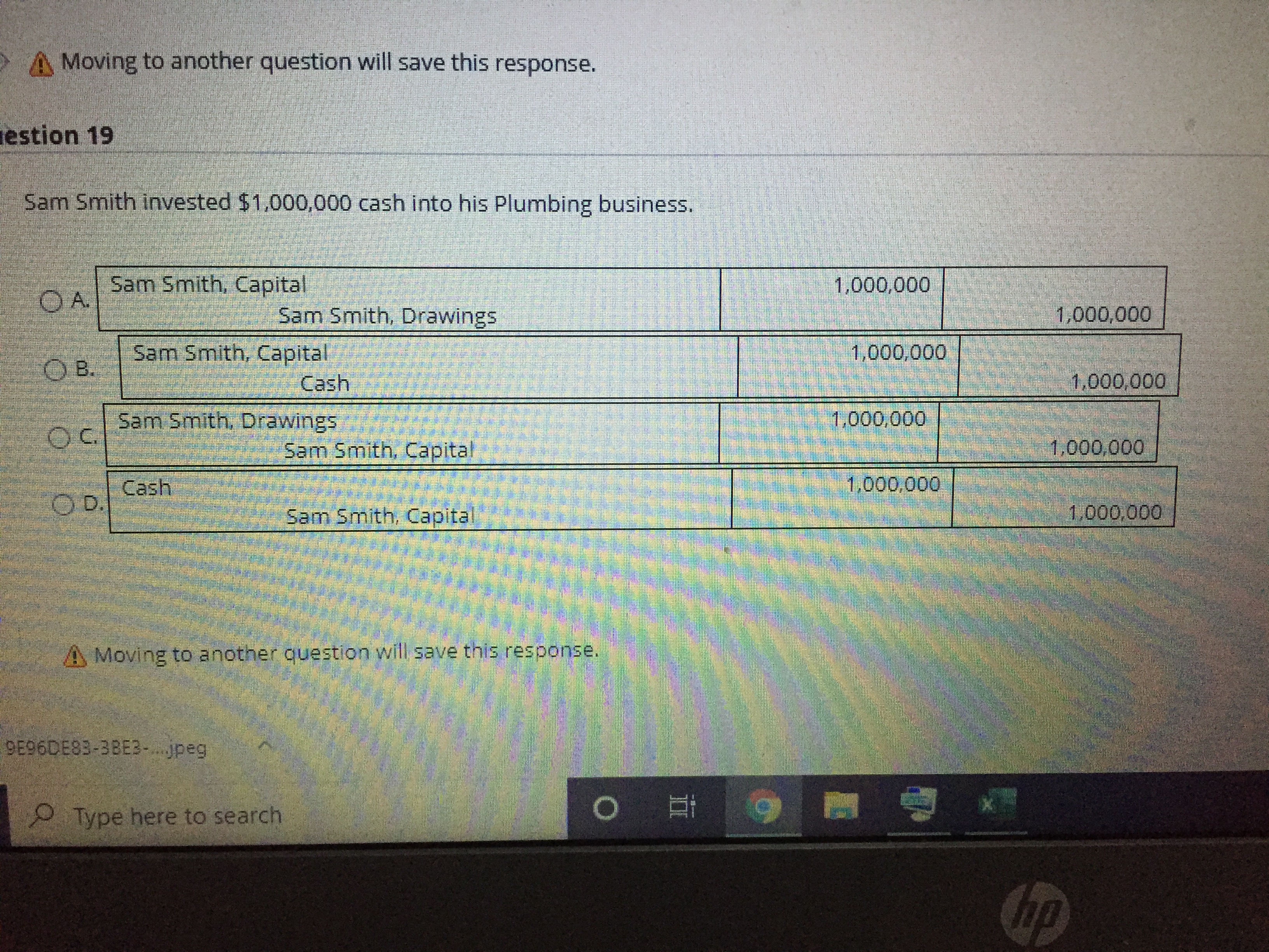 help with accounting Moving to another question will save this response. estion