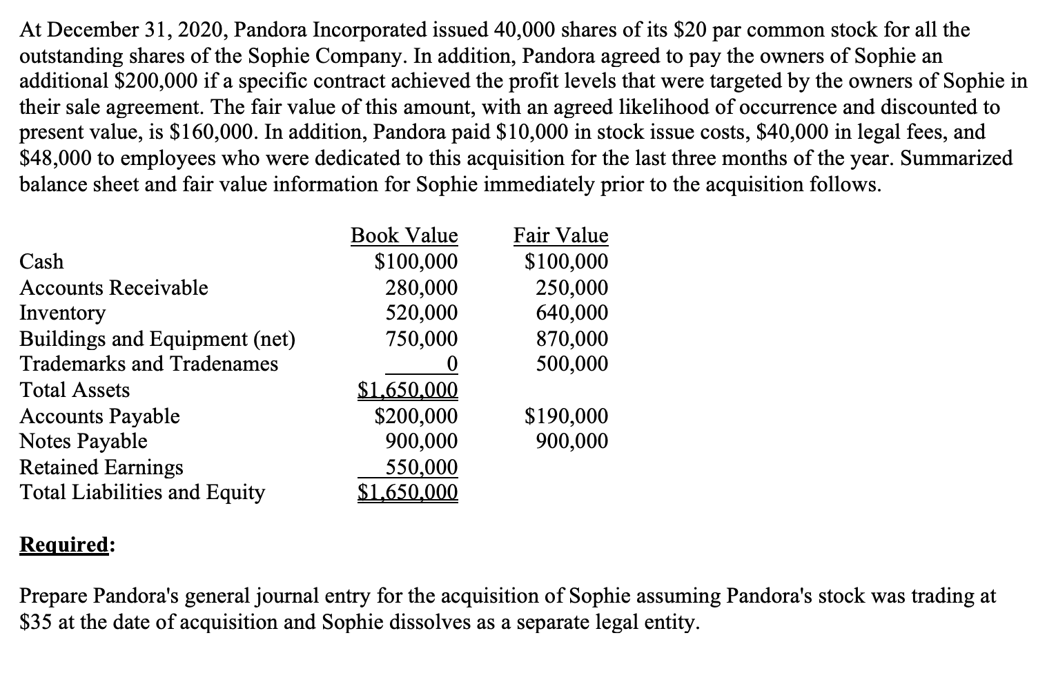 Please show all work (if answer and working notes can be done