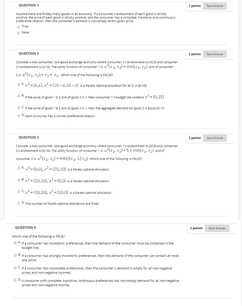 Explain clearly QUESTION 1 1 points Save Answer Assume there are finitely