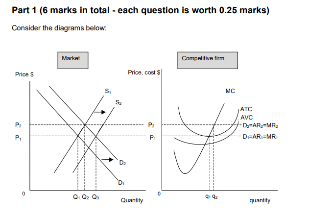 Part 1 (6 marks in total - each question is worth
