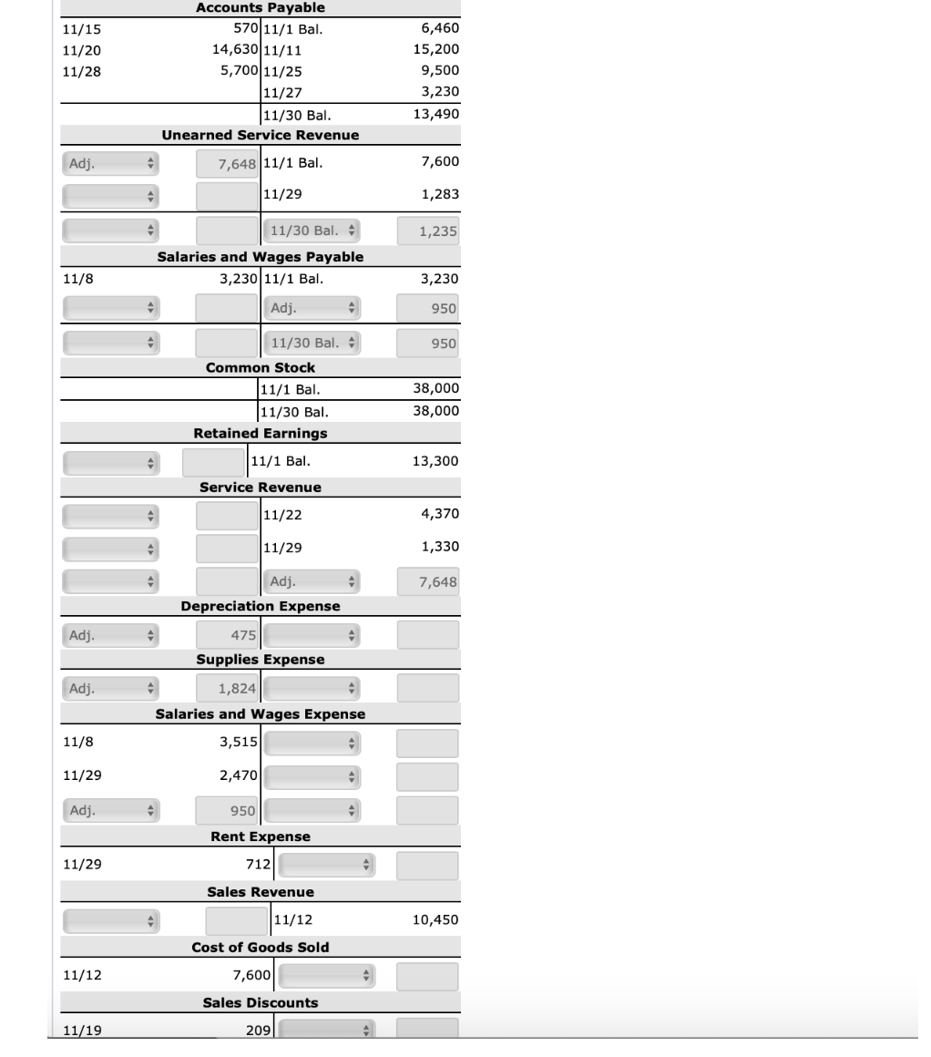 is for October.10Received $3,610 cash from customers in payment of account.11Purchased merchandise