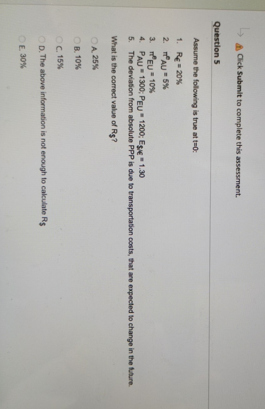 answer and explain .> A Click Submit to complete this assessment. Question