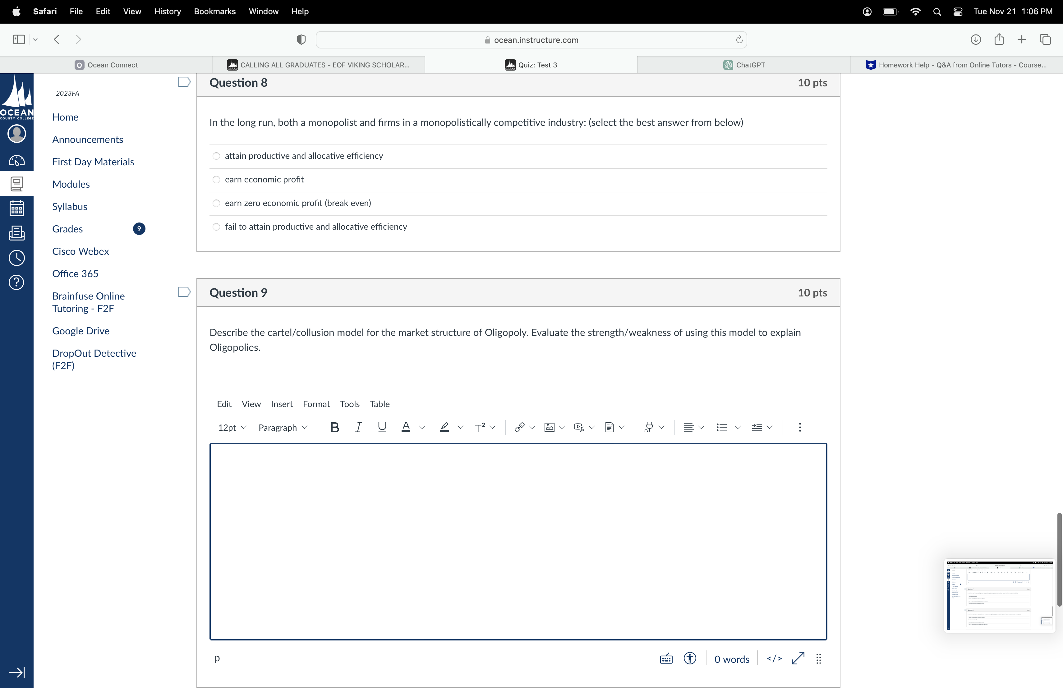 365 ? What conditions are necessary in order for a Monopolist to