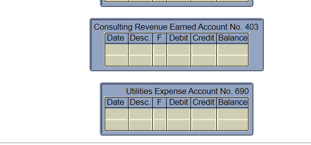 accounts. When posting transactions to the general ledger, use the transaction letters