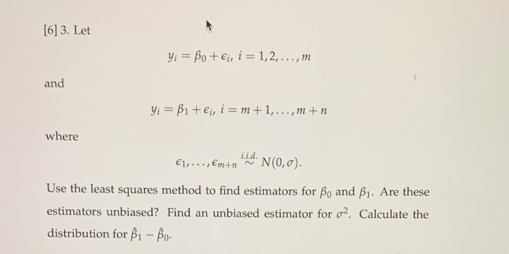  [6] 3. Let yi = Bot ci, i = 1,2,. ..,