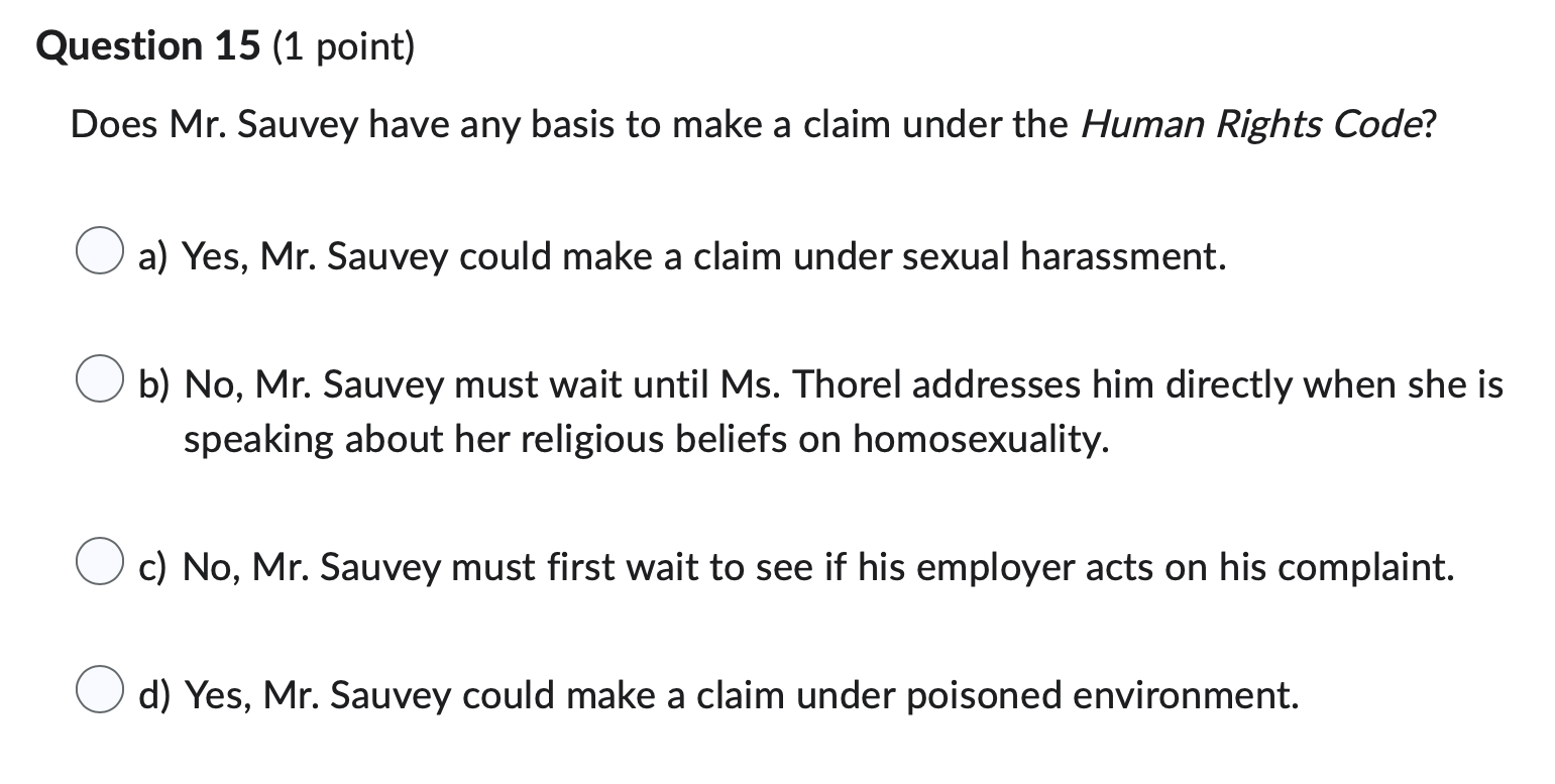 about Ms. Thorel loudly voicing her religious beliefs on homosexuality while at