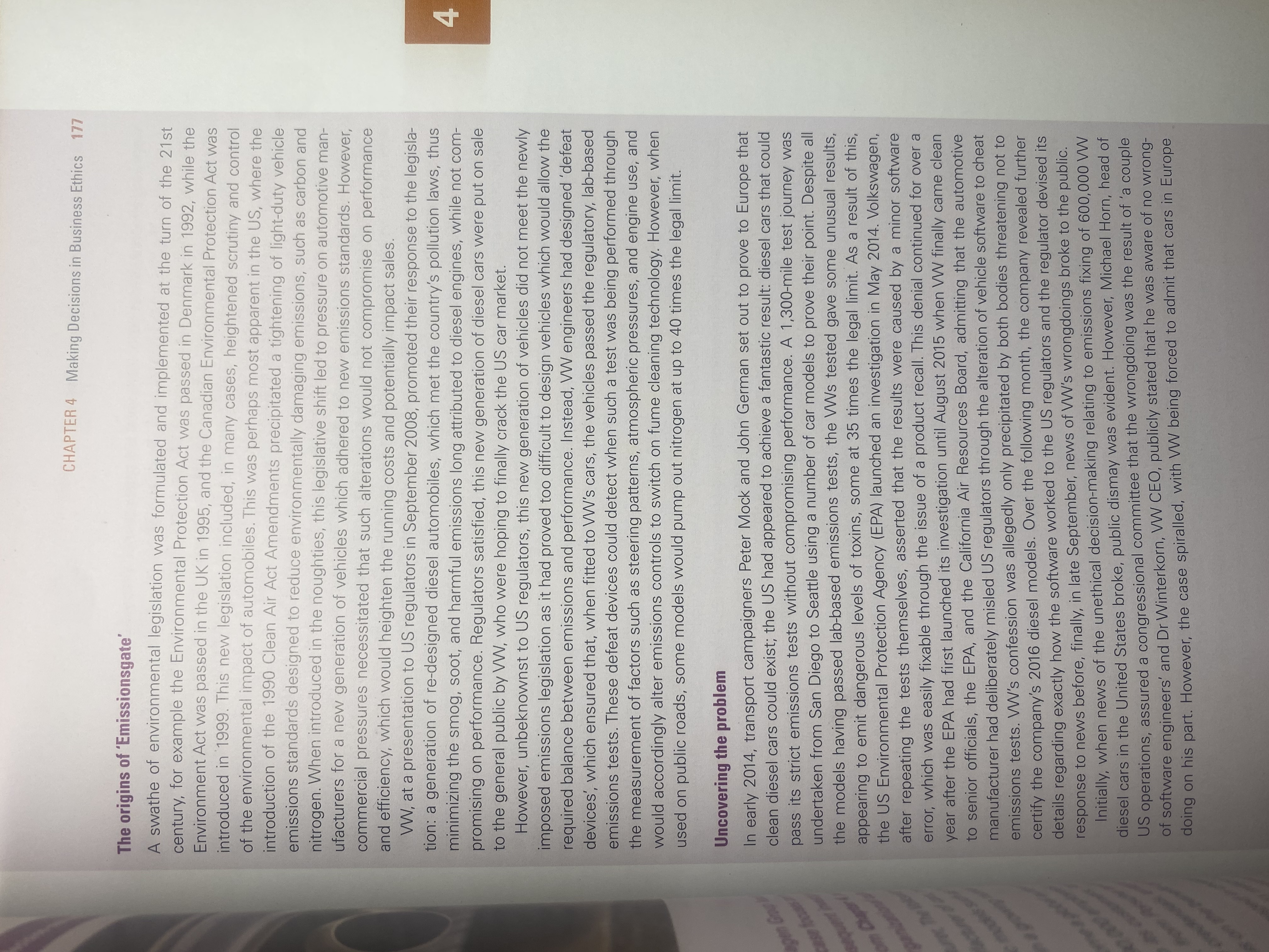 the wrongdoing. The roll call of unethical decision-makers As part of a