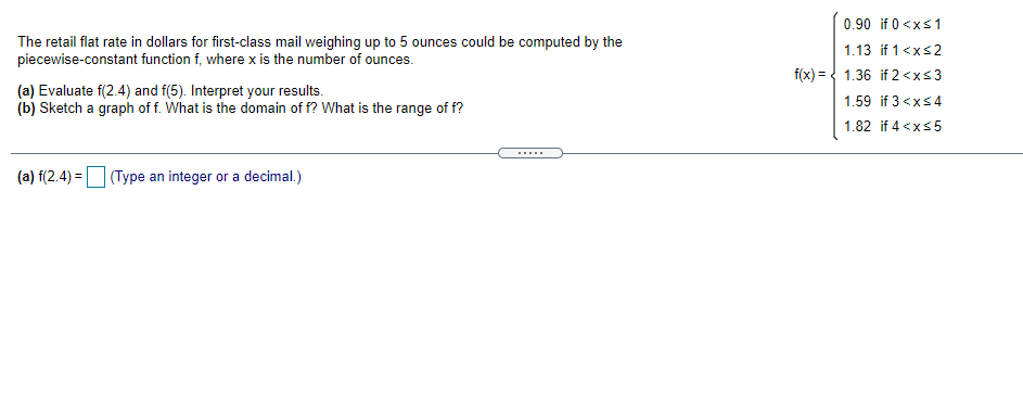 The retail flat rate in dollars for first-class mail weighing up to