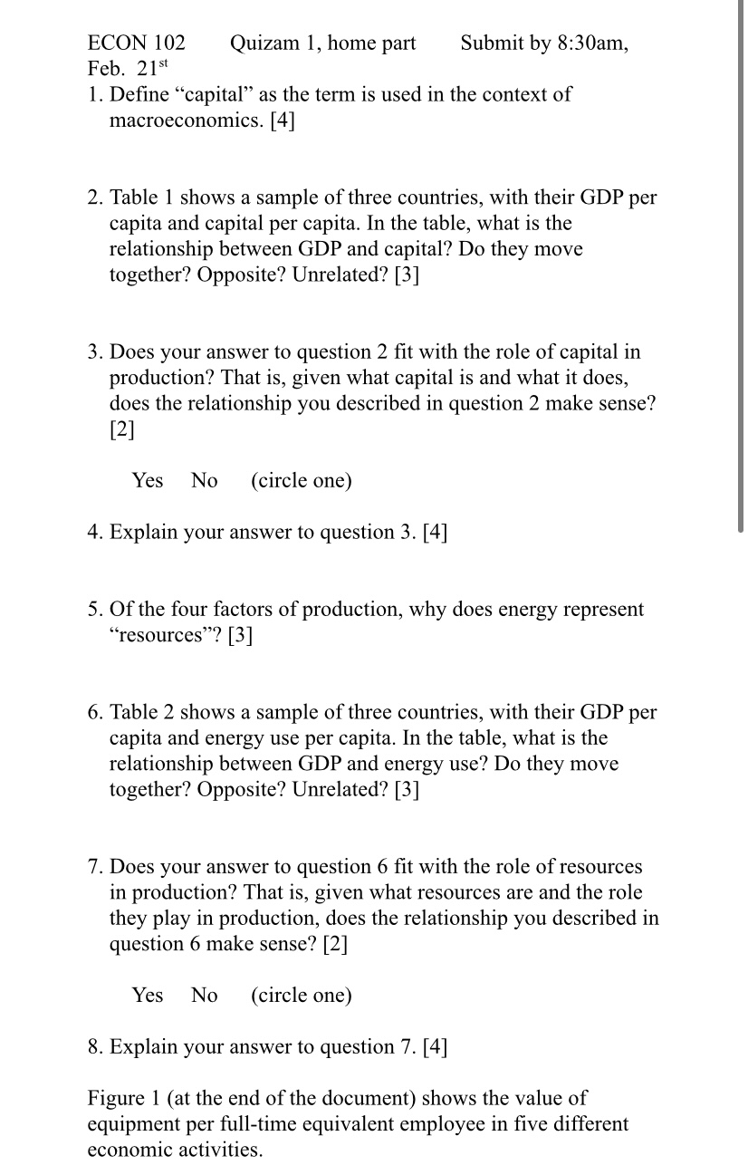 capita and capital per capita. In the table, what is the relationship