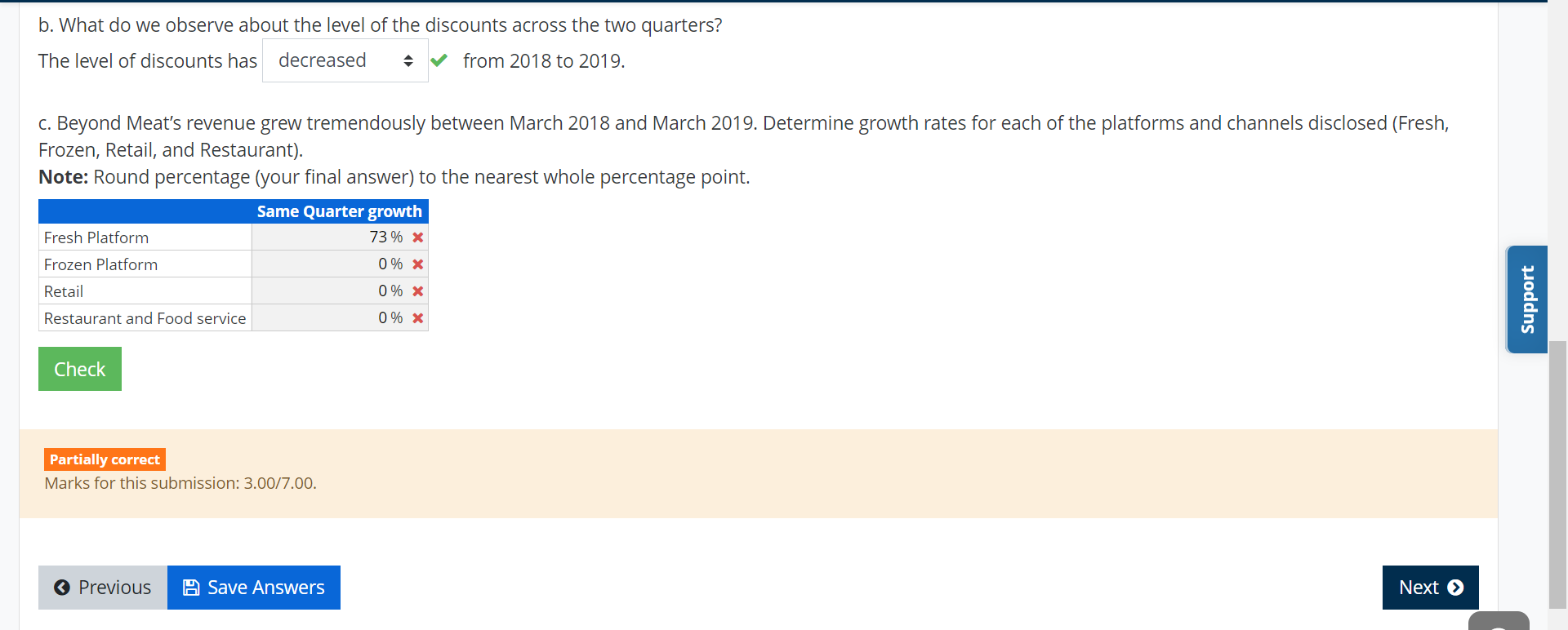 following in its Form 10-Q for the first quarter ended March 30,