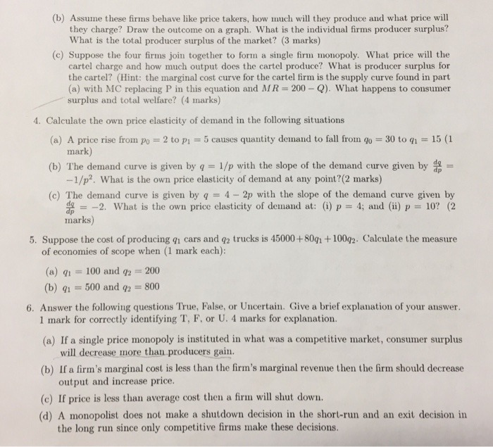 e > 0, facing demand function x(p) = ap-, where c> 0.