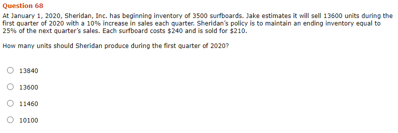 produced a product with a total unit cost of $55 and a