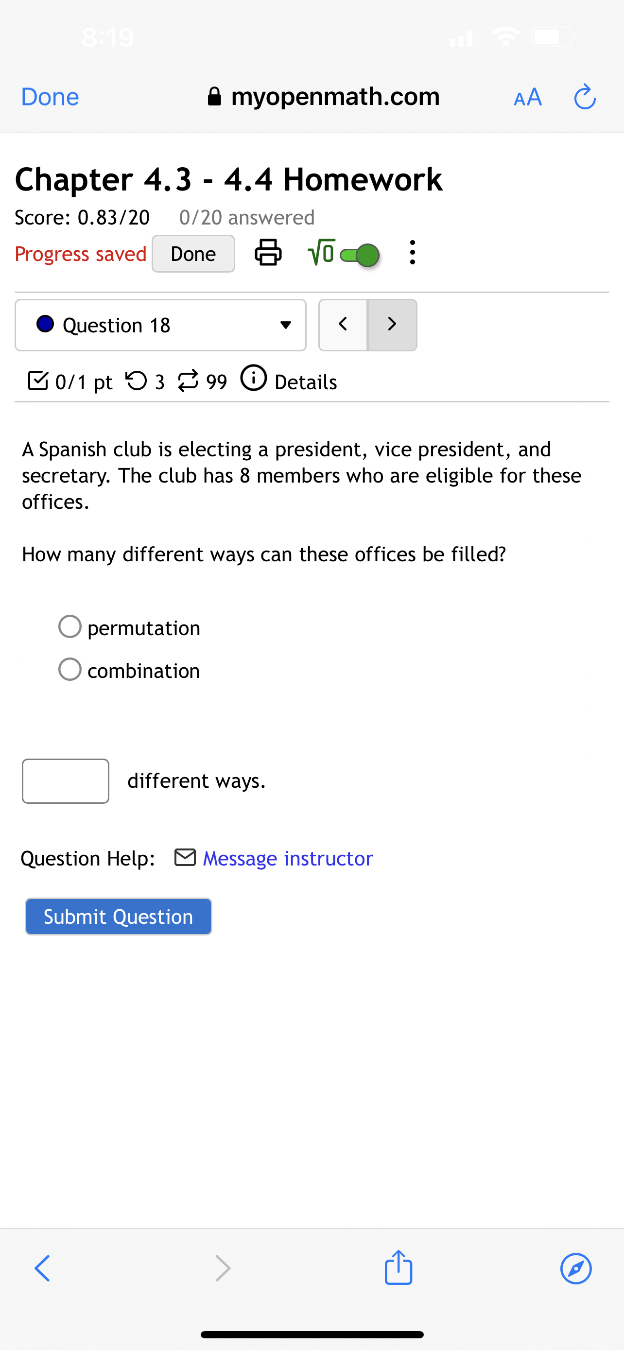 to answer the following questions all-- more ----I What is the probability