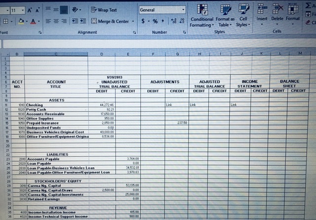 Blank 325.00 Blank Depreciation Expense Blank 583.00 Accumulated depreciation ---Business Vehicles Blank