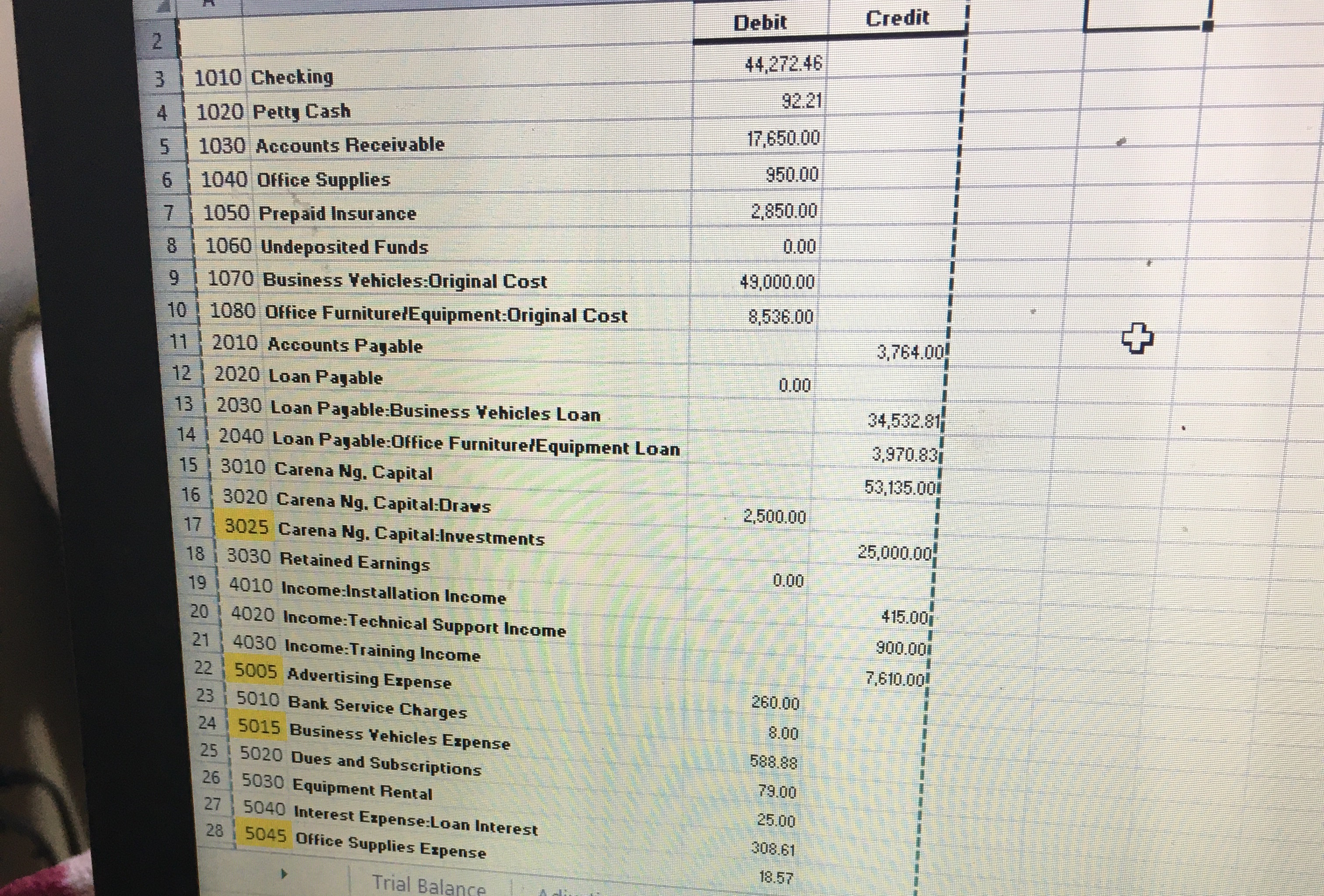 583.00 Blank 16 Depreciation Expense Blank 142.00 Accumuleted depreciation ----Equipment Blank 142.00