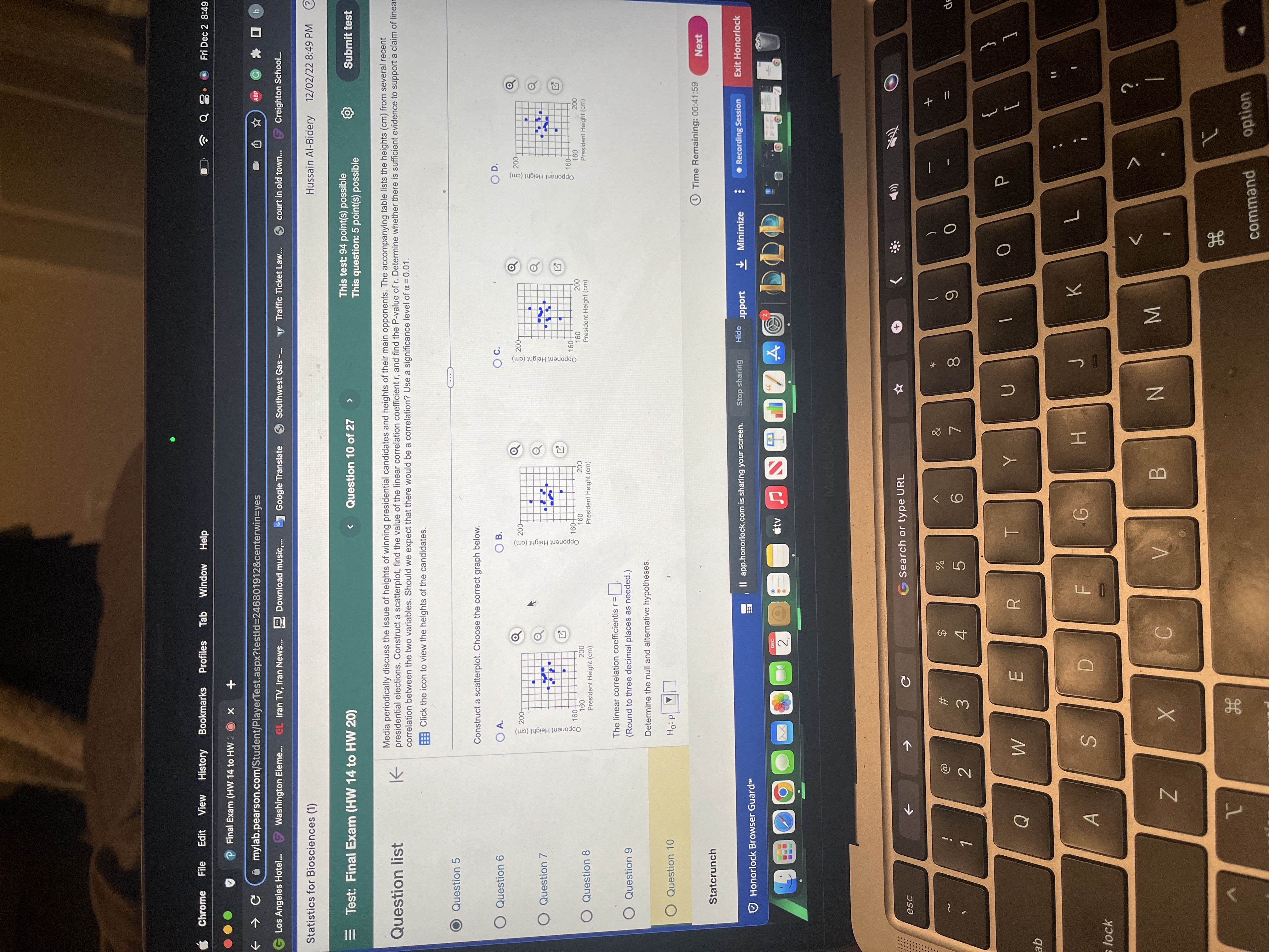 Creighton School. Statistics for Biosciences (1) Hussain Al-Bidery 12/02/22 8:48 PM @