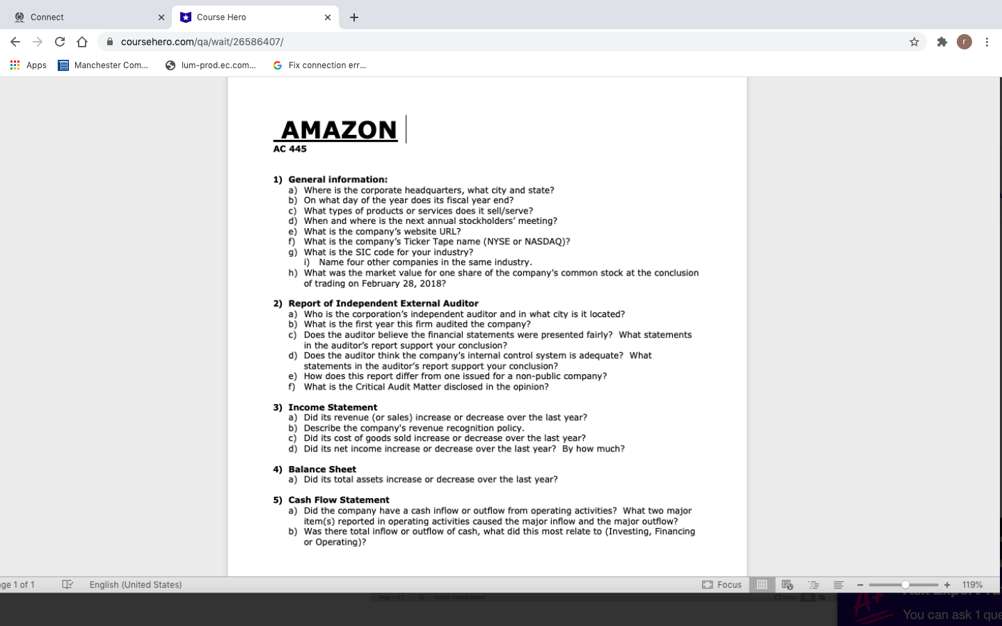 Can you please answer this question for amazon company @ Connect x