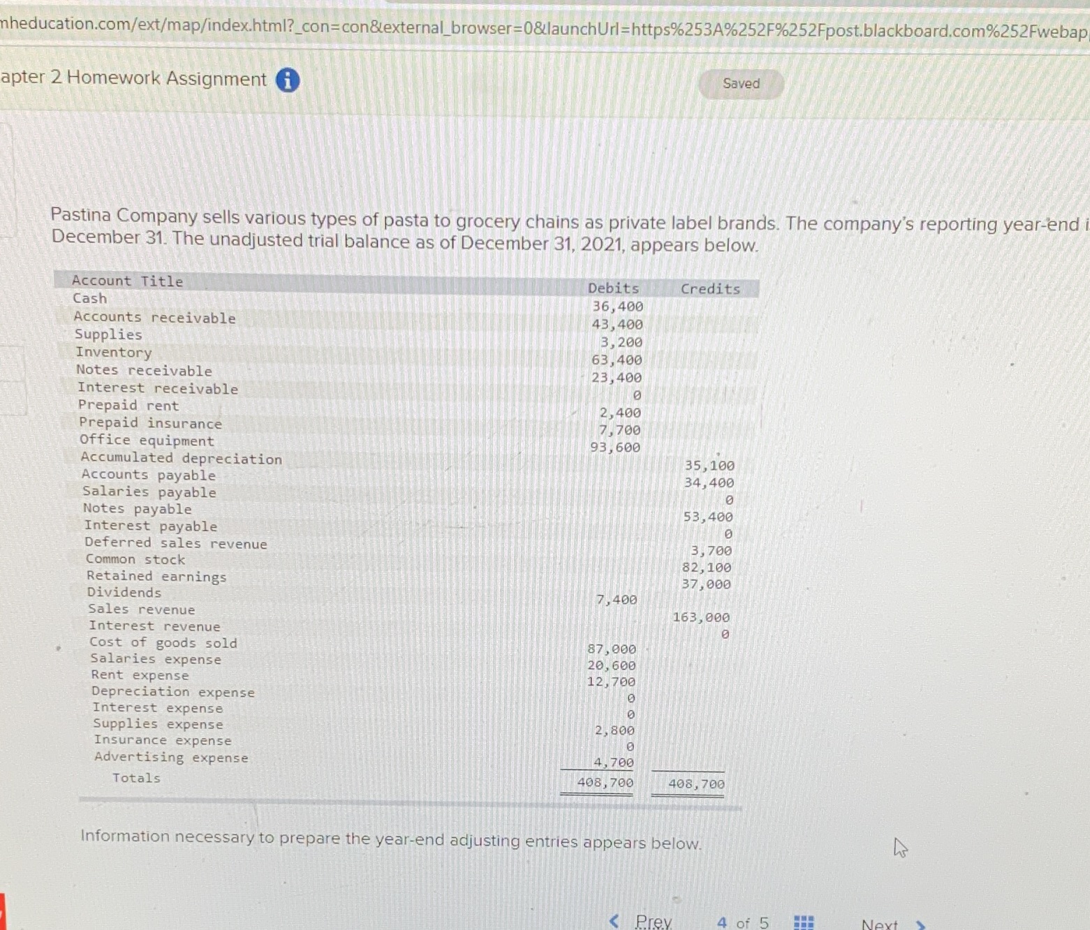 I need help please with this question nheducation.com/ext/map/index.html?_con=con&external_browser=0&launchUrl=https%253A%252F%252Fpost.blackboard.com%252Fwebap apter 2 Homework Assignment