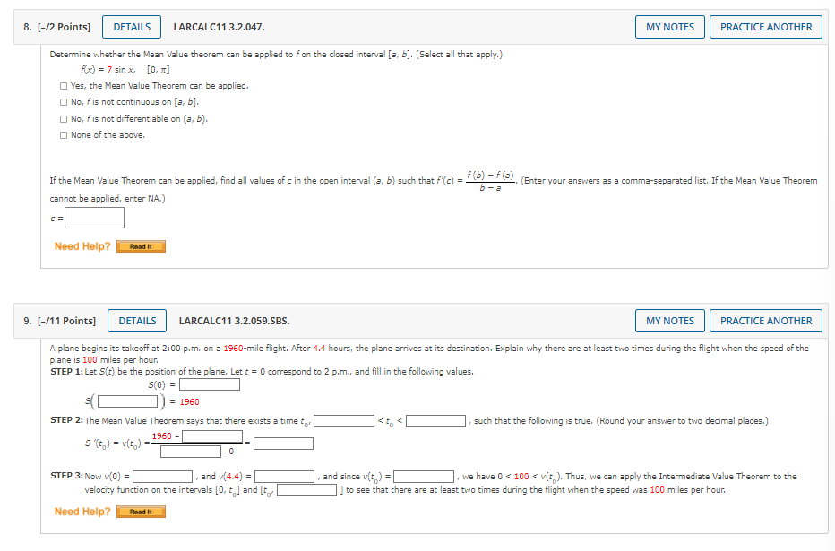 2m] O Yes, Rolle's Theorem can be applied. No, because f is