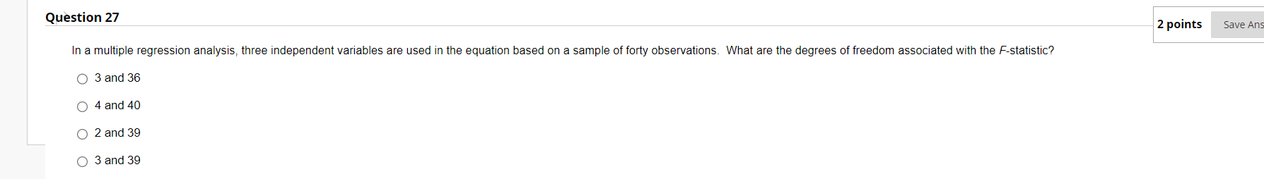 -2 8 -1 Use Excel's Regression tool to answer the following questions.