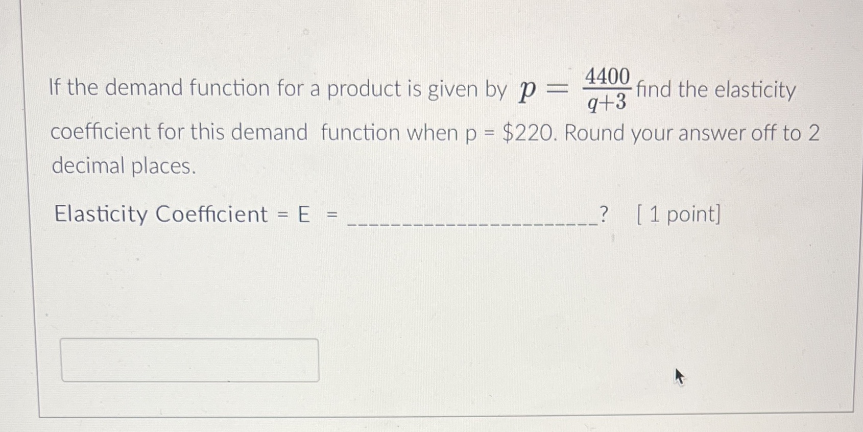 4400 If the demand function for a product is given by