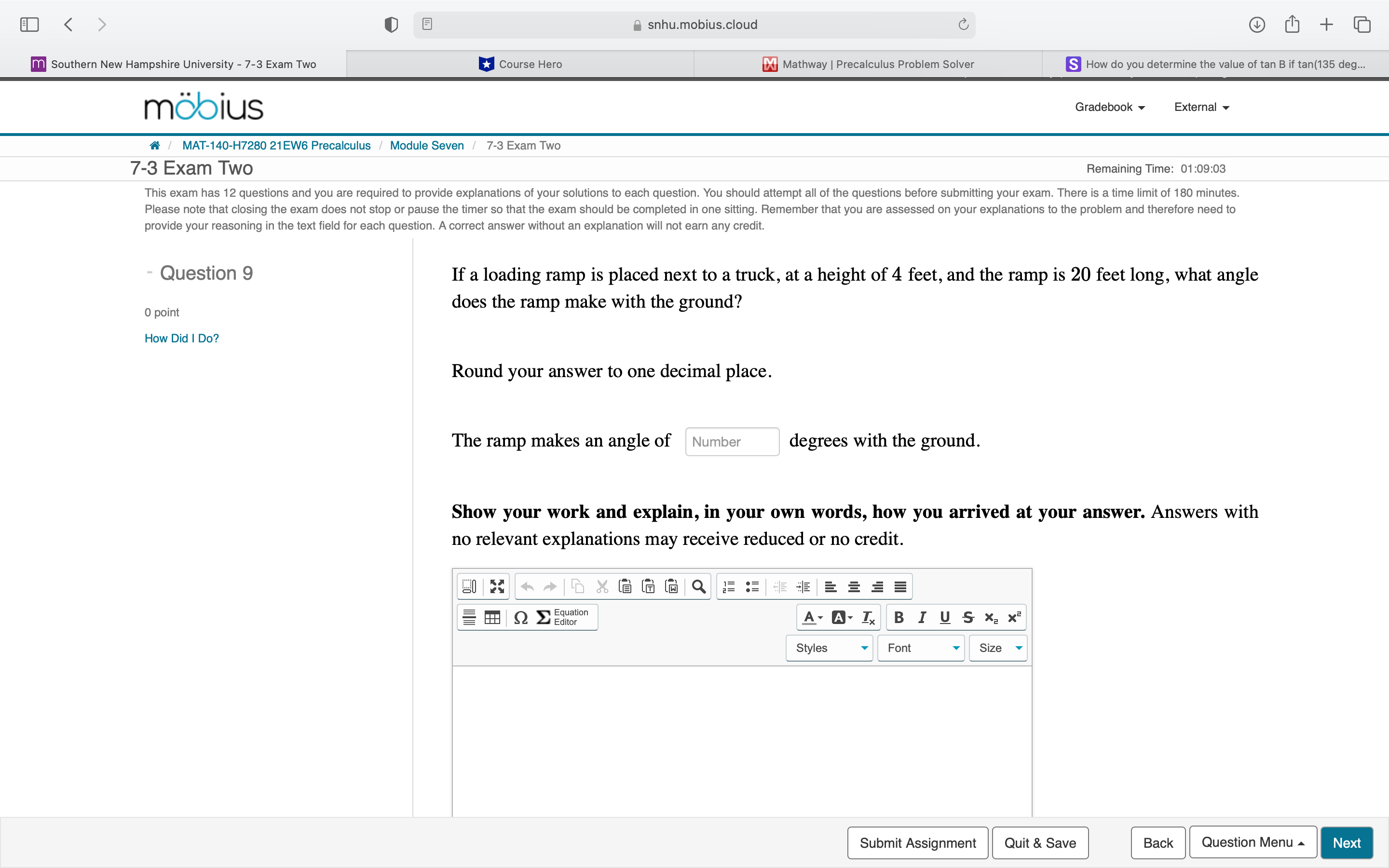 I keep getting the wrong angle when factoring. Could you help me?