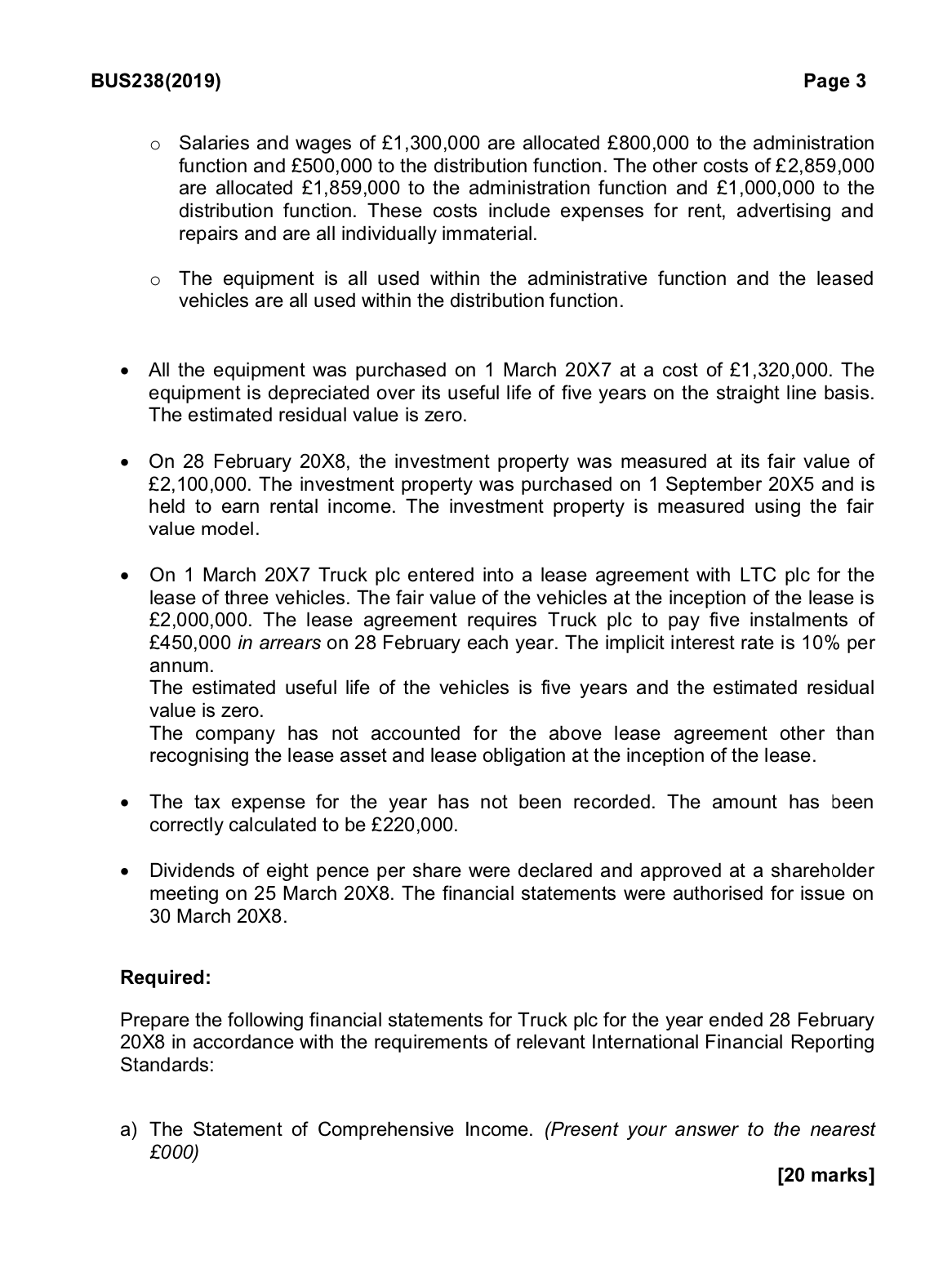 (2019) SECTION A Answer ONE question from the TWO in this section