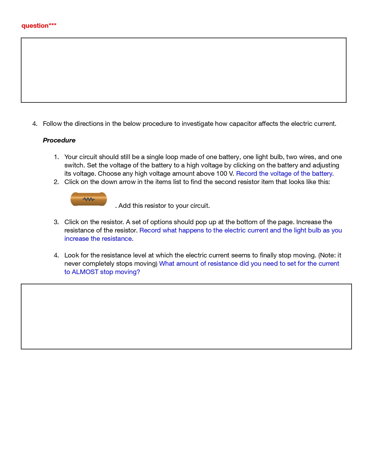 effects of resistivity and voltage on the electric current in a circuit.