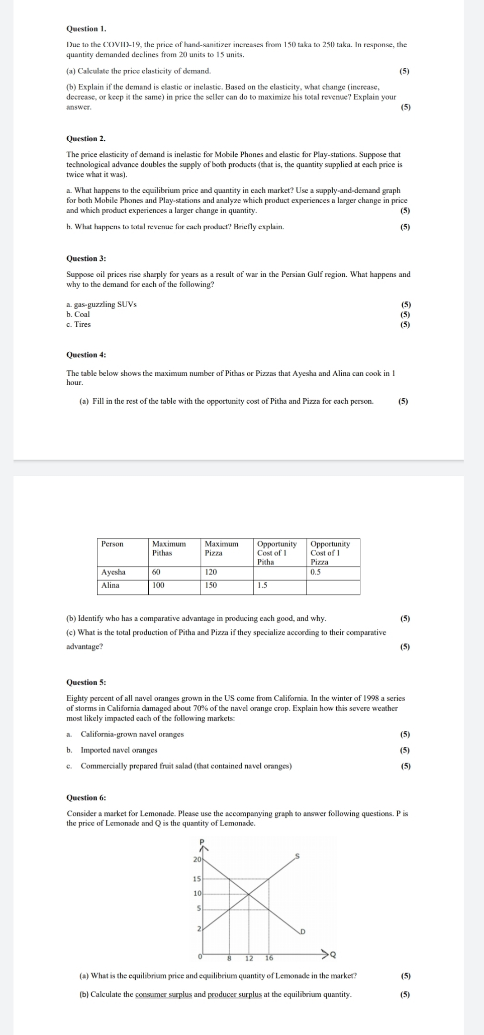 Ans The Full Question Paper Plz Question 1. Due to the COVID-19,