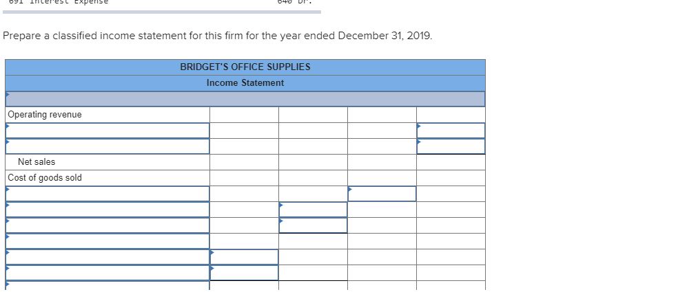 expense accounts. The merchandise inventory amounted to S59,275 on January 1, 2019,