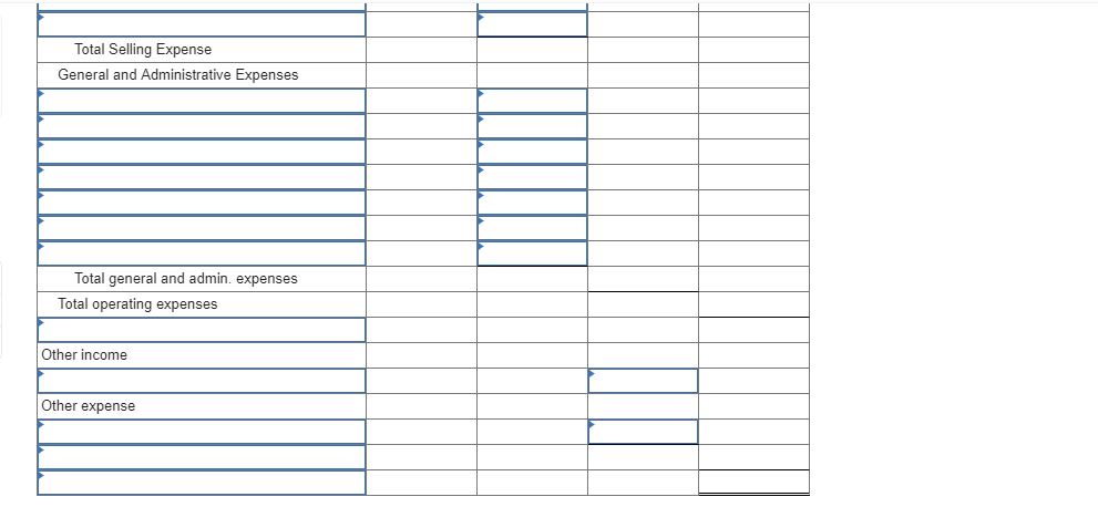 617 represent selling expenses, and those numbered 631 through 646 represent general