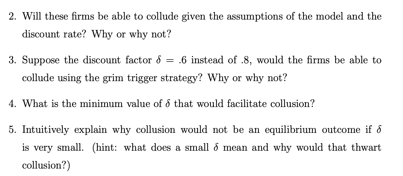 the model and the discount rate? Why or why not? . Suppose