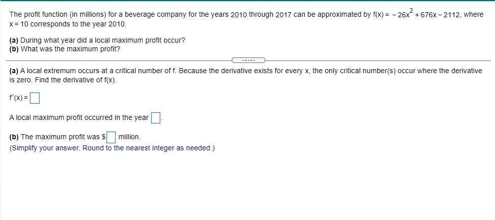 choice below and ll in the answer box within your choice, if